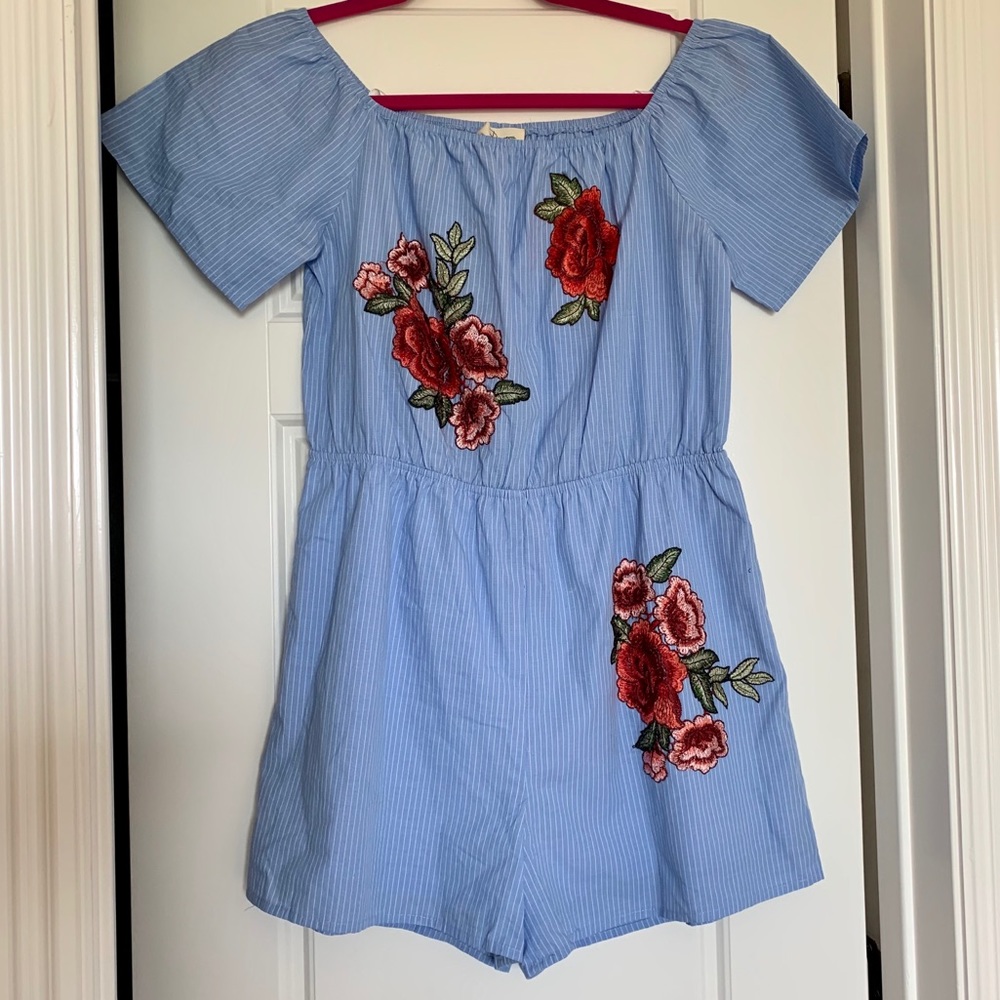 blue romper